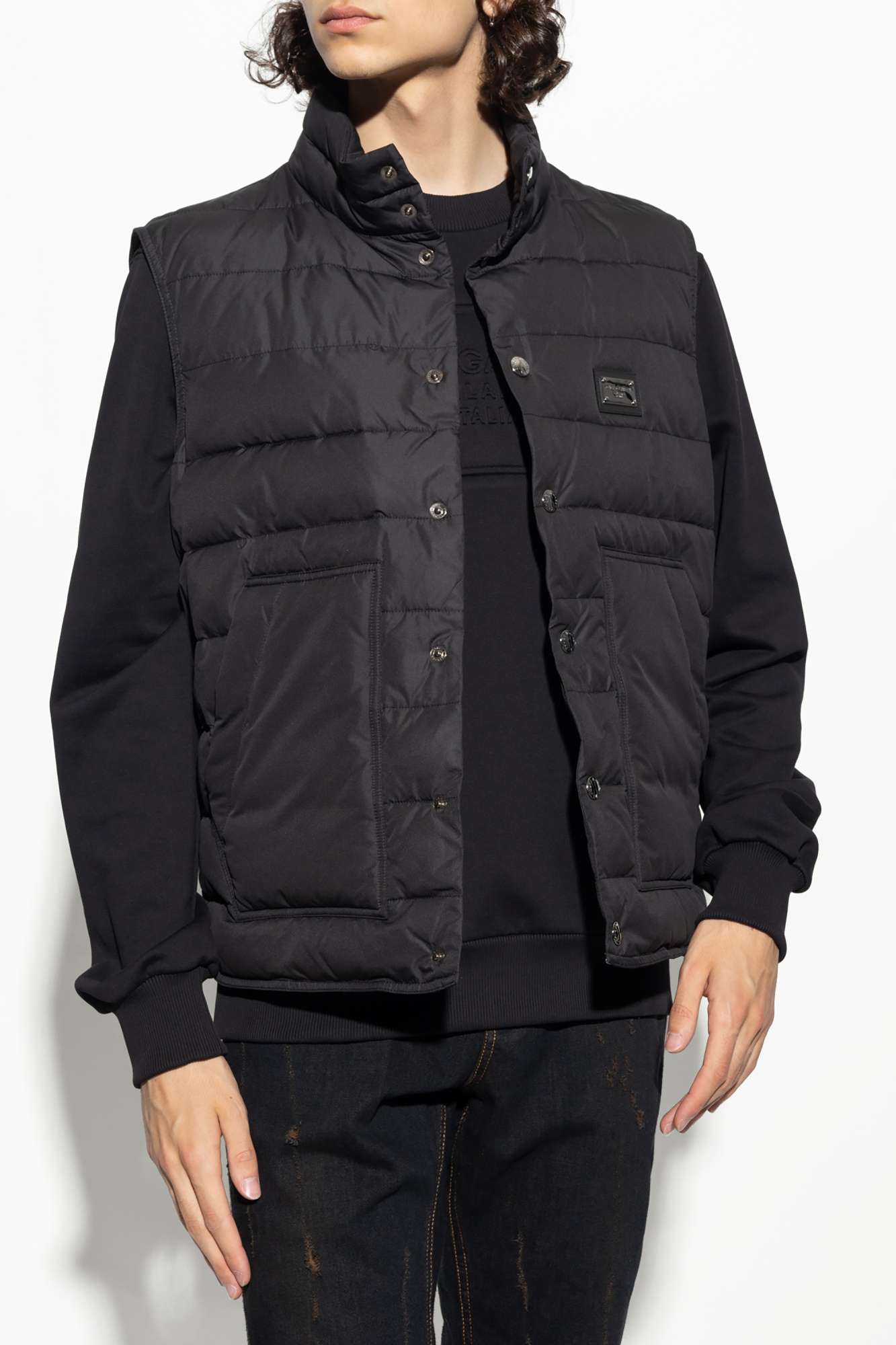 Dolce & Gabbana Quilted vest with logo Men's Clothing Vitkac